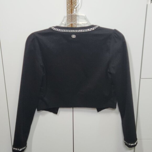 Guess Cropped Long Sleeves Jacket Women's Size XS Black - Picture 4 of 4